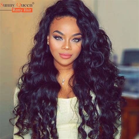 250 Density Lace Front Human Hair Wigs Loose Wave Brazilian Virgin