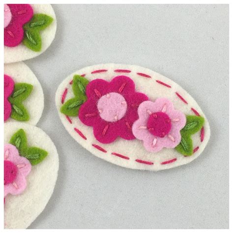 Felt Hair Clip No Slip Felt Flower Wool Felt Girls Hair Accessories