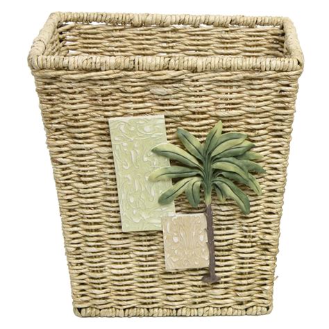 Citrus Palm Waste Basket Trash Basket Can Bedroom Bathroom Office Dorm