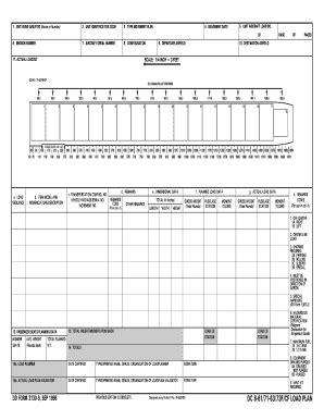 Fillable Online Dtic Dd Dc F Cf Load Plan This