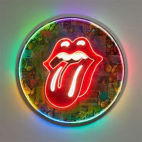 RISK 72 Neon Rolling Stones Tongue 2021 MutualArt