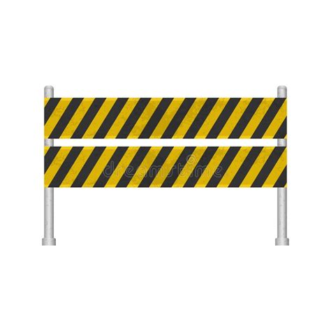 Under Construction Barrier Set Vector Illustration Stock Vector