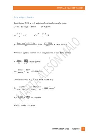 Pr Ctica Ensayo De Tracci N I Pdf