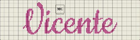 Monograma Do Nome Vicente Em Ponto Cruz Math Equations Cross Stitch