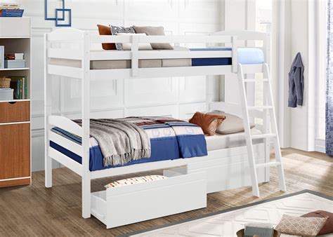 Charlie Bunk Bed Drawers - White | Leon's