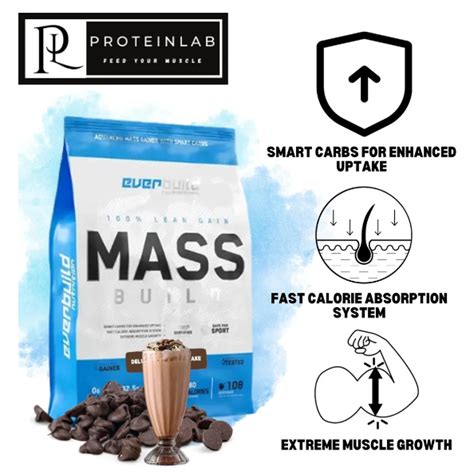 Everbuild Nutrition Mass Build Mass Gainer 12lbs Shopee Malaysia