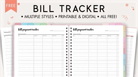 Free Bill Tracker Printable Pdf World Of Printables