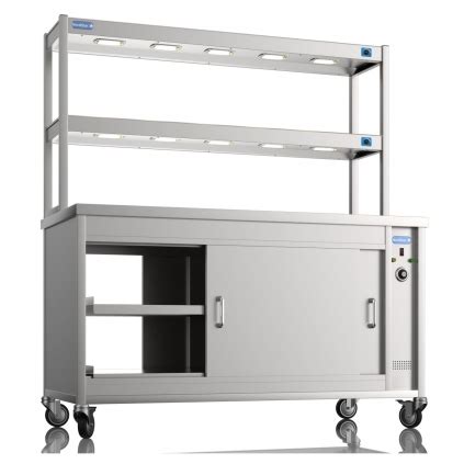 NordStar Mm Wide Pass Through Hot Cupboard With Tier Heated Gantry