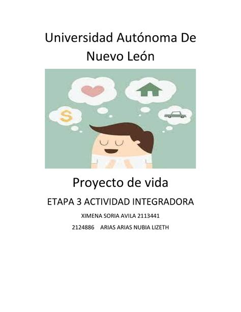 Proyecto de vida integradora Universidad Autónoma De Nuevo León