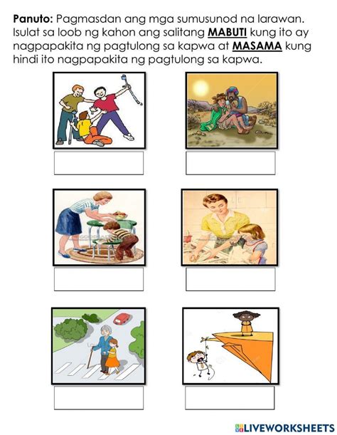 Mga Tao Sa Komunidad Interactive Worksheet