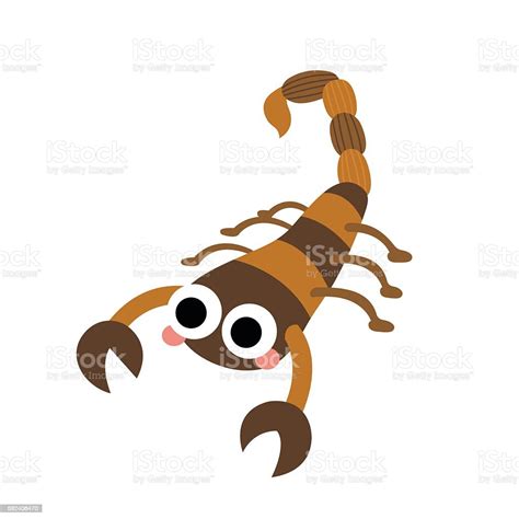 Scorpion Animal Cartoon Character Vector Illustration Stock