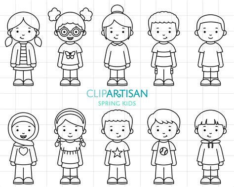 School Boy And Girl Clipart Black