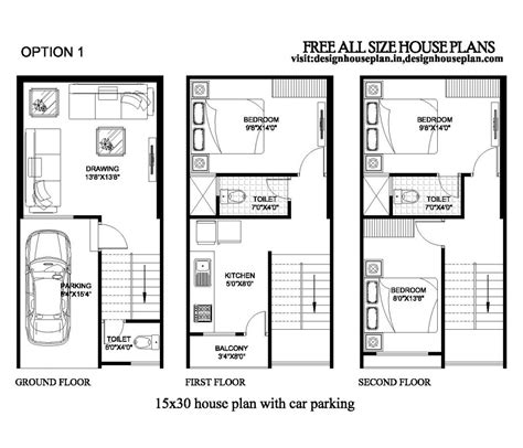 15x30 House Plan With Car Parking 15 By 30 House Plan 3bhk