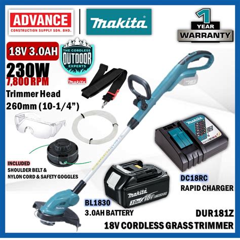 Makita Dur181z 18v Cordless Grass Trimmer Trimmer Head Shopee Singapore