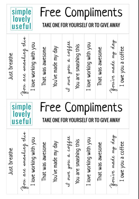 Printable Compliments Printable Word Searches