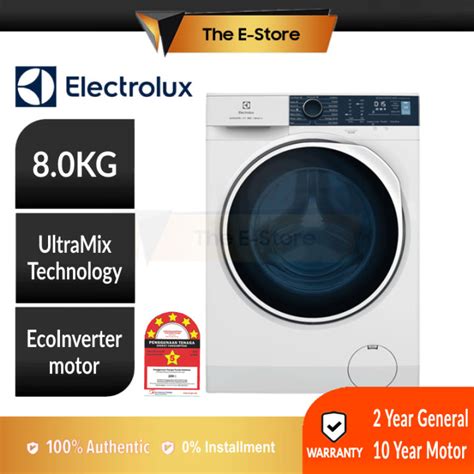 Electrolux 8kg Ultimatecare™ 500 Inverter Front Load Washer Ewf8024p5wb Washing Machine Mesin