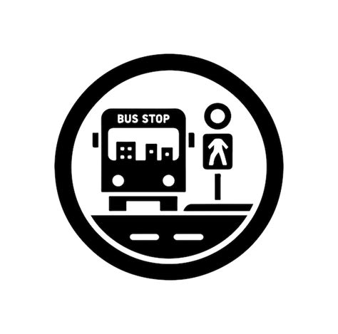 Premium Vector Bus Stop Icon Vector Illustration