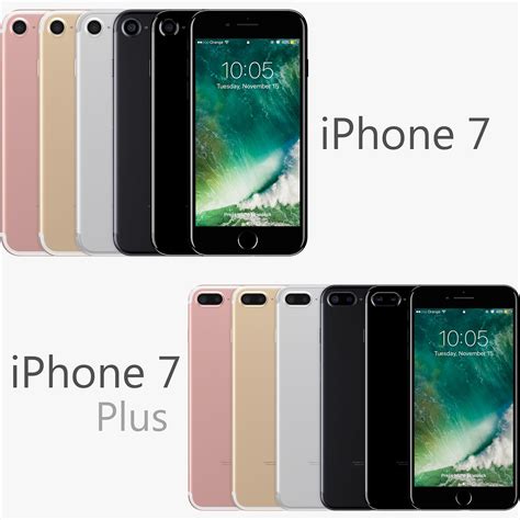 Apple Iphone 7 Plus Todos Los Colores Modelo 3d 79 3ds Max Fbx Obj Wrl Free3d