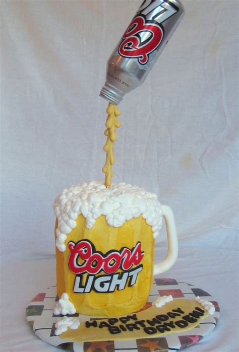 Coors Light Pouring Beer Can Cake