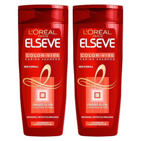 Set Sampon Loreal Paris Elseve Color Vive Pentru Par Vopsit 2 X 250