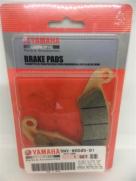 Genuine Yamaha Brake Pads Mv New Motorcycle Atv Scooters Yz Wr