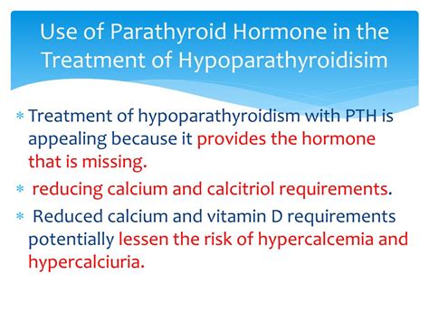 Ppt Hypoparathyroidism The Hormone Replacement Therapy Is Close Powerpoint Presentation Id