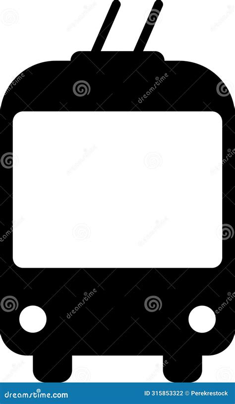 Flat Trolleybus Icon As Sign for Web Page Design of Sity Passenger Transport Stock Vector ...