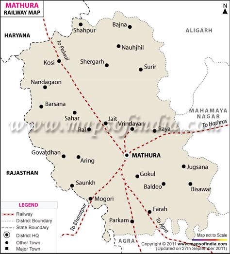 Mathura Railway Map