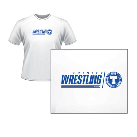 Trinity Wrestling Custom White Heat Press T Shirt Myhouse Sports Gear