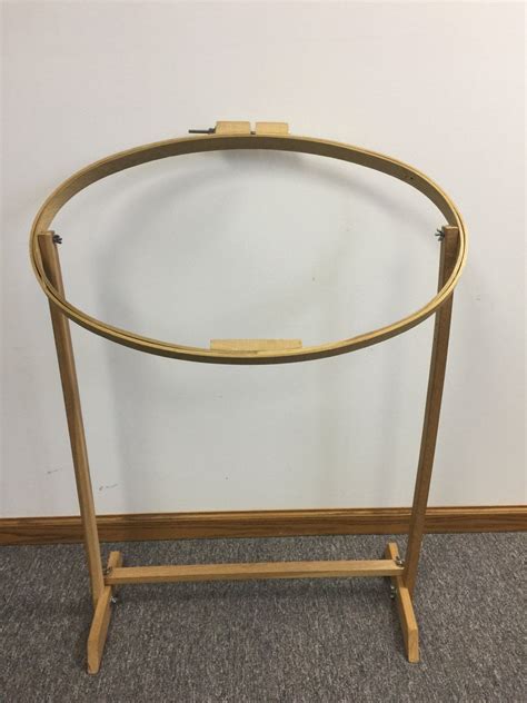 Quilting Embroidery Hoop Floor Stand Oval Wood Frame With Etsy