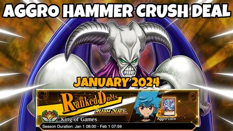 RUSH DUEL KING OF GAMES WITH AGGRO DECK JANUARY 2024 DUEL REPLAY