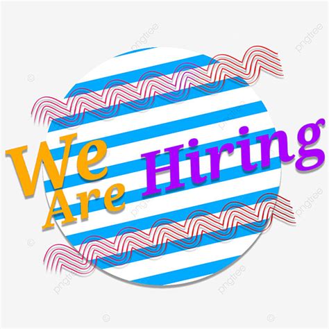 We Are Hiring Vector Png Images We Are Hiring Logo On A Blue And White