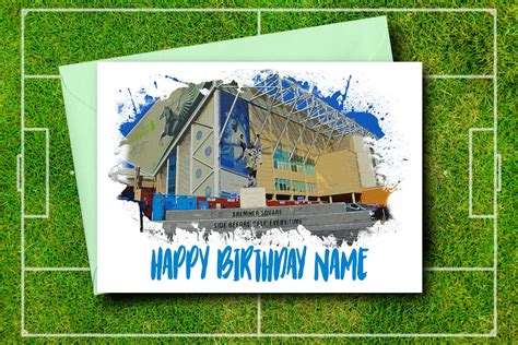 Leeds United Birthday Card Elland Road Birthday Card Etsy