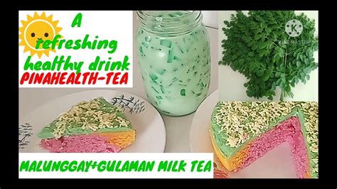 How To Make Malunggay Gulaman Milk Tea Pinahealth Tea Patok Sa