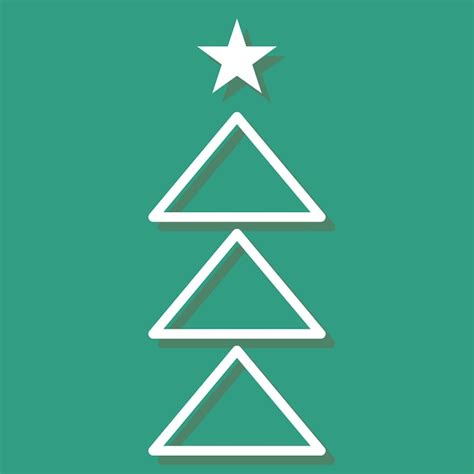 Premium Vector Christmas Tree With Decorations Star Flat Icon For