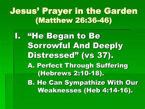 PPT Jesus Prayer In The Garden Matthew 26 36 46 PowerPoint