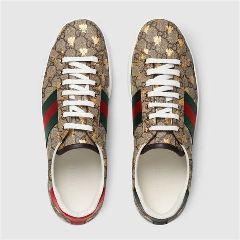 Men S Ace Sneaker GG Supreme With Gold Bees GUCCI US