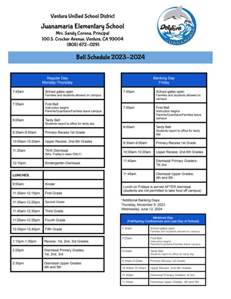 Ventura School District Calendar Effie Halette