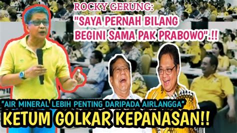 Full Video Rocky Gerung Rusuh Di Acara Golkar Youtube