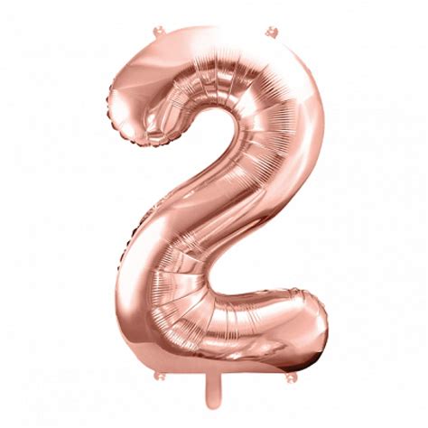 40 Number Foil Balloon Rose Gold 2 Incl Helium PartyPerfect My