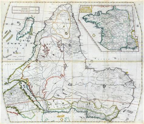 1660 map of Africa, with an inset of France / Ioanne Baptista Nicolosi