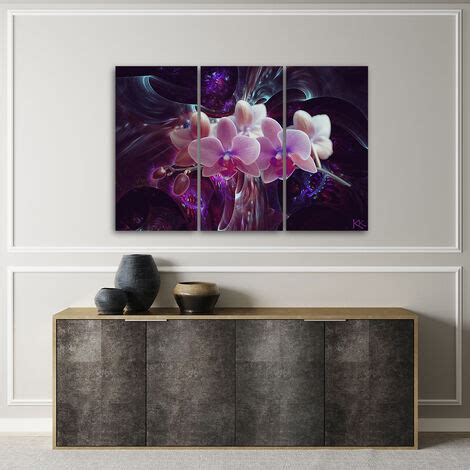 Quadro Deco Panel Paneli Orchidea Bianca Su Uno Sfondo Scuro X