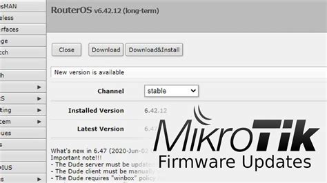 6 Updating The Firmware On A MikroTik Router YouTube