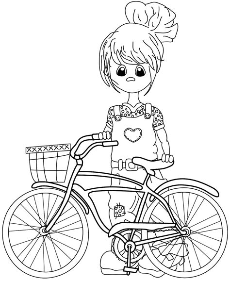 Menina Cai Da Bicicleta Para Colorir Imprimir E Desenhar Colorirme