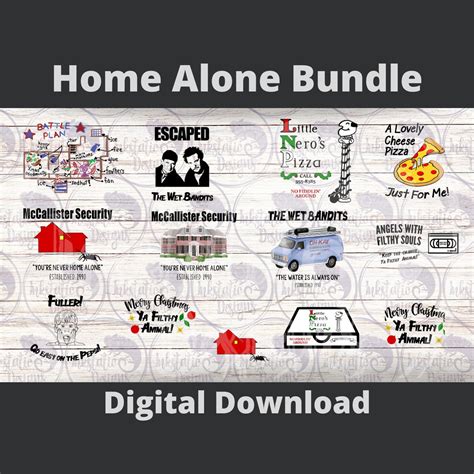 Home Alone Svg Bundle Home Alone Battle Plans Little Neros Pizza