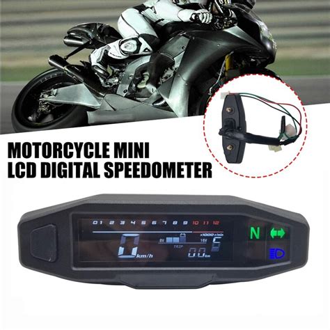 Universal Motorcycle Lcd Digital Speeeter Mini Mot Grandado