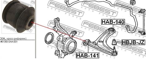 HO BS011 Kautek silentblock de brazo de suspensión delantero inferior