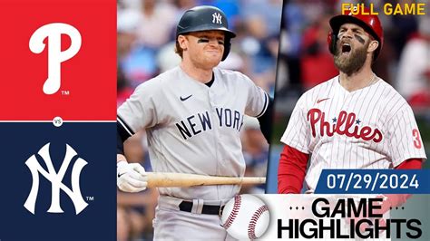 New York Yankees Vs Philadelphia Phillies Full Game Highlights