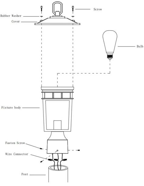 SATCO NUVO 60 5953 Cove Neck 1 Light Outdoor LG Post Instruction Manual