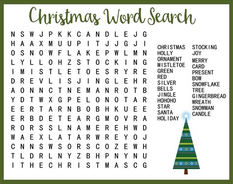 Christmas Printable Word Search